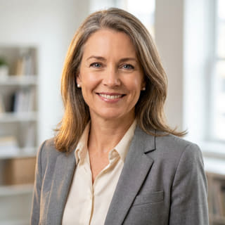 Foto de perfil de Sarah Coleman, apresentada como Diretora Financeira na Rota Fondivo